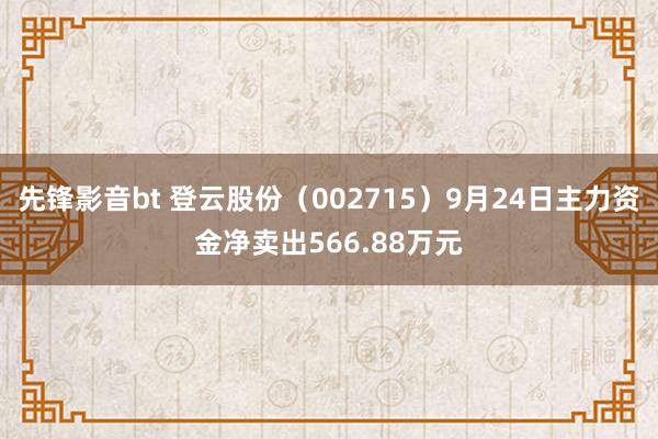 先锋影音bt 登云股份（002715）9月24日主力资金净卖出566.88万元