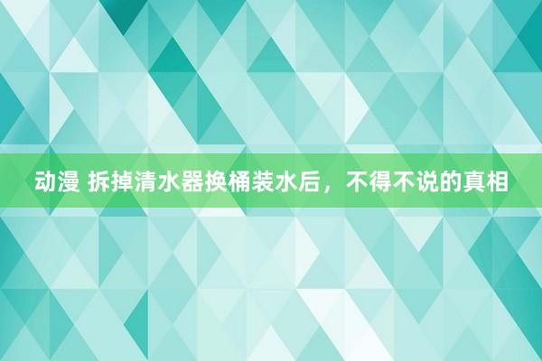 动漫 拆掉清水器换桶装水后，不得不说的真相