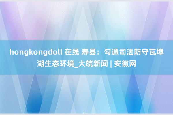 hongkongdoll 在线 寿县：勾通司法防守瓦埠湖生态环境_大皖新闻 | 安徽网