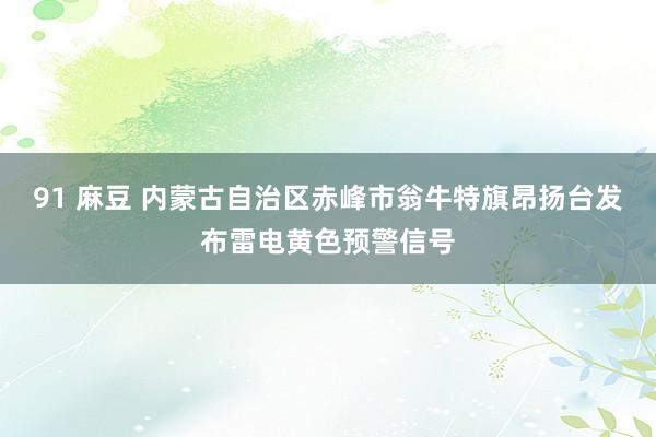 91 麻豆 内蒙古自治区赤峰市翁牛特旗昂扬台发布雷电黄色预警信号