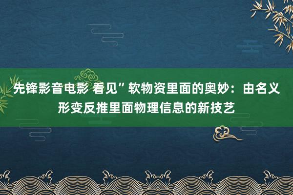 先锋影音电影 看见”软物资里面的奥妙：由名义形变反推里面物理信息的新技艺